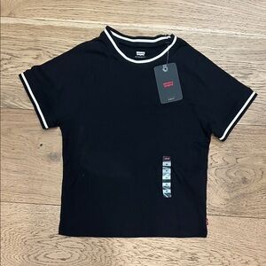 Levi's Black Tee with White Accents